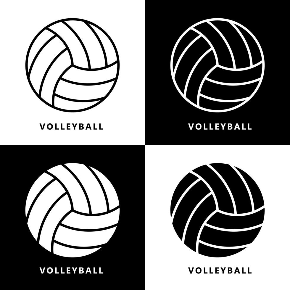 desenho de ícone de vôlei. logotipo de vetor de símbolo de esporte de vôlei