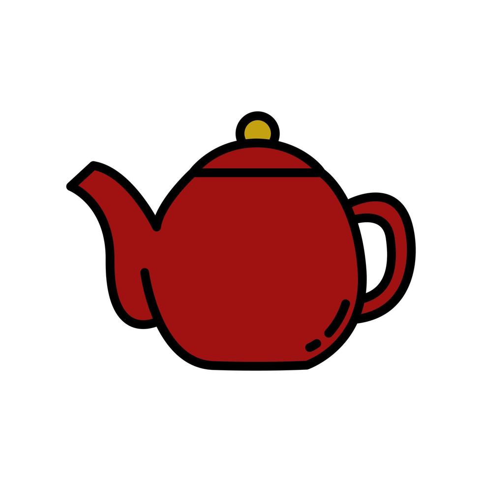 ilustração de símbolo de ícone de bule. vetor de logotipo de louça
