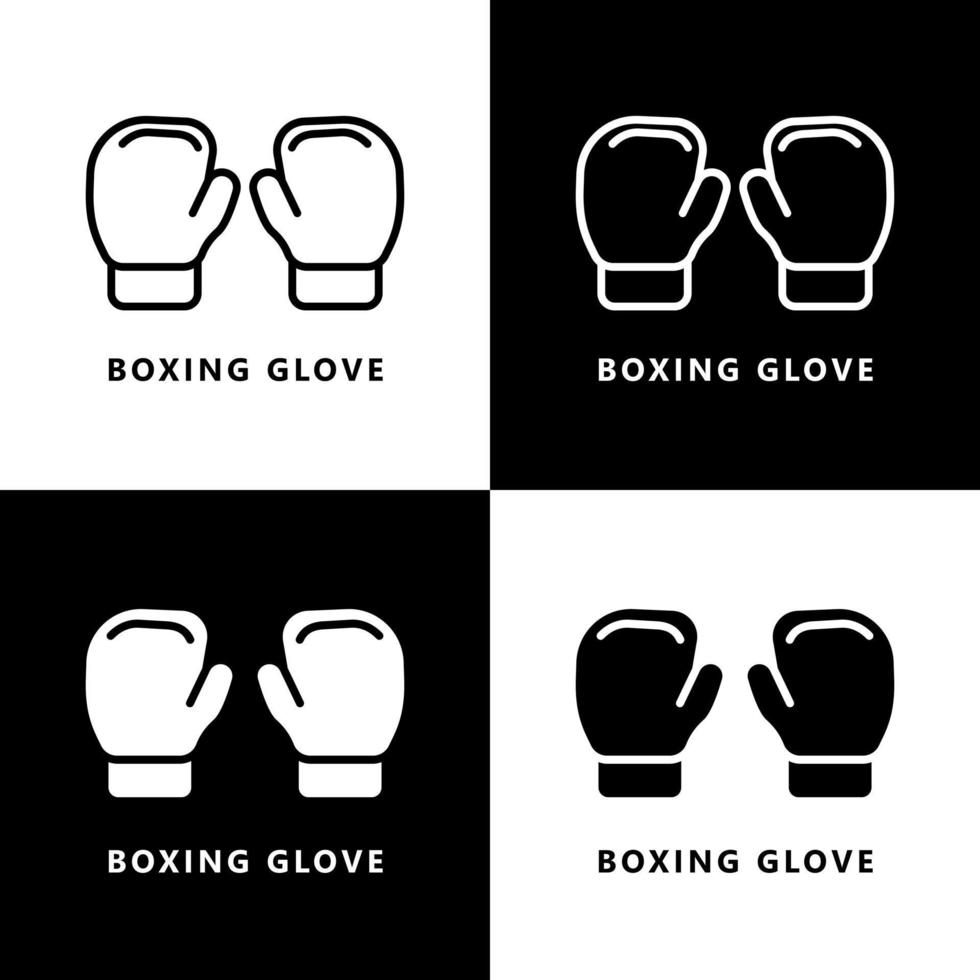 desenho de ícone de luva de boxe. luta boxer esporte símbolo logotipo vetorial vetor