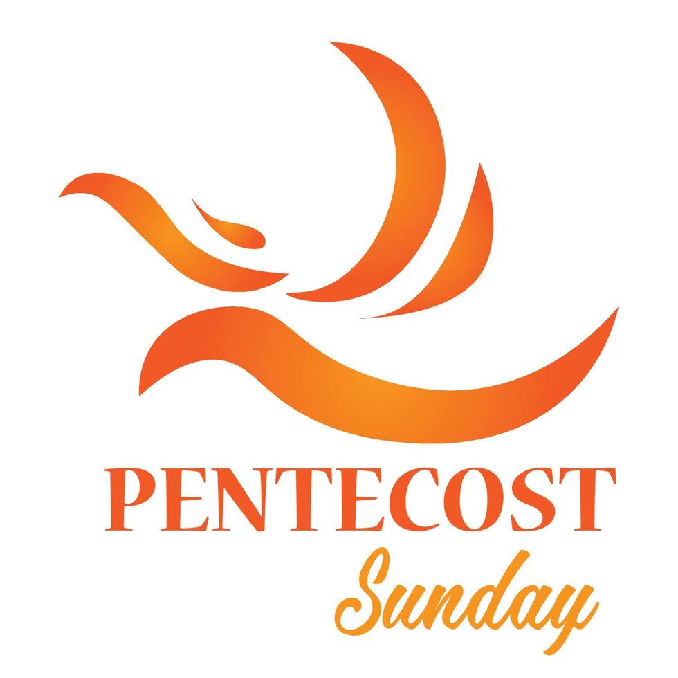 projeto especial de domingo de pentecostes vetor