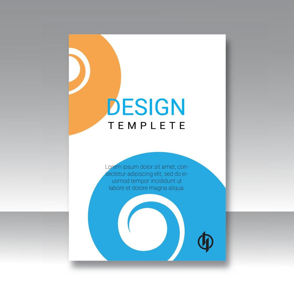 vetor de design espiral, para modelos de folhetos, capas de relatórios, catálogos.