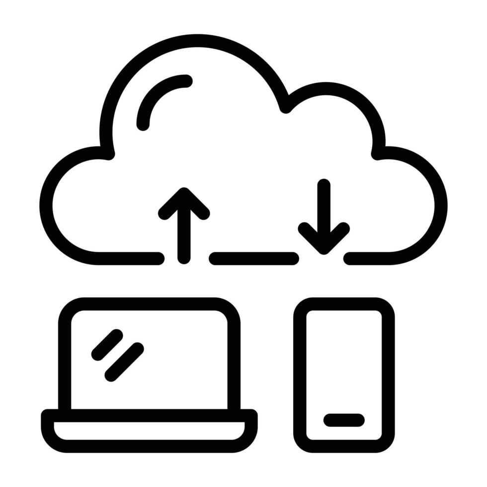 um ícone de linha bem projetado de conexão neural vetor