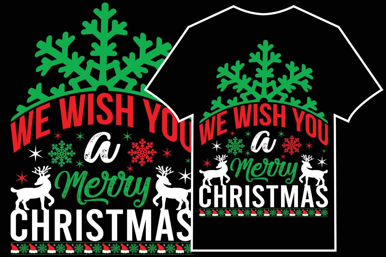 vetor de design de t-shirt tipográfica de natal. Desejamos-lhe um feliz natal.