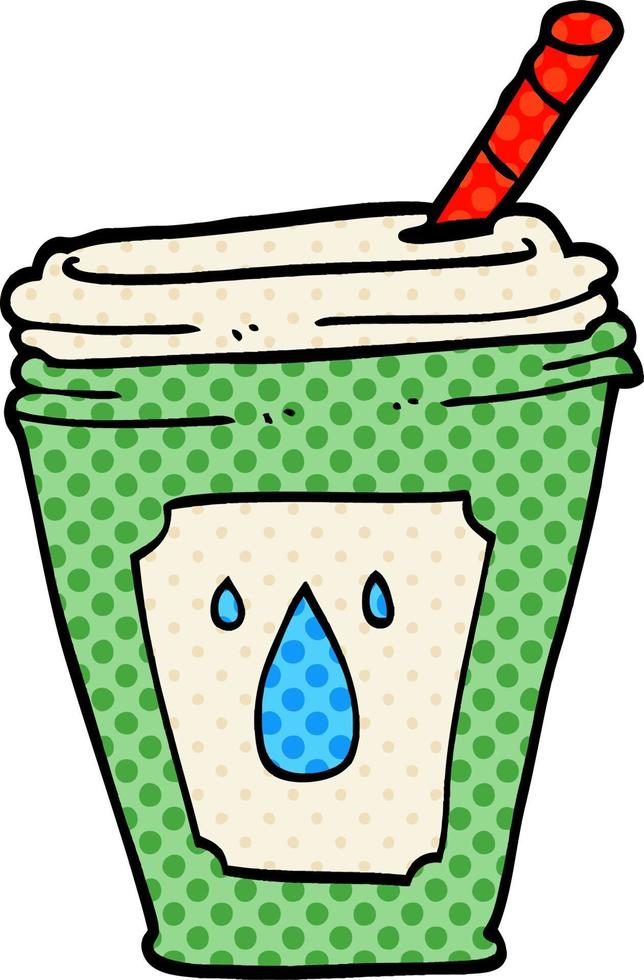 bebida de barra de suco de desenho animado doodle vetor