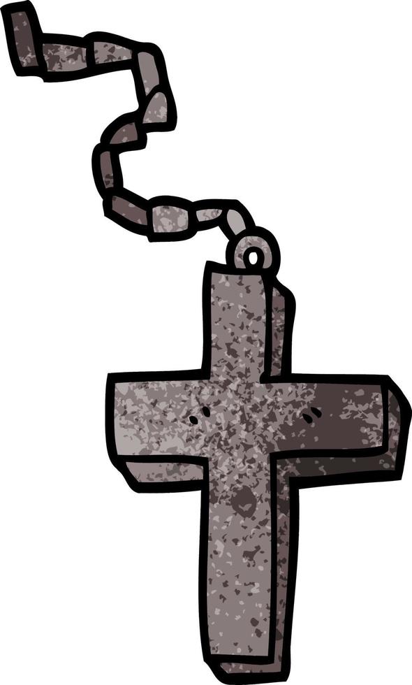 cruz de metal de desenho animado vetor