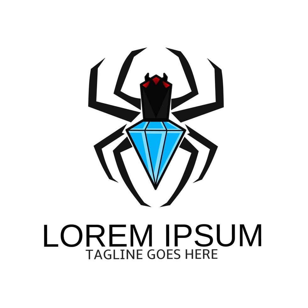 modelo de design de logotipo diamantes aranha vetor