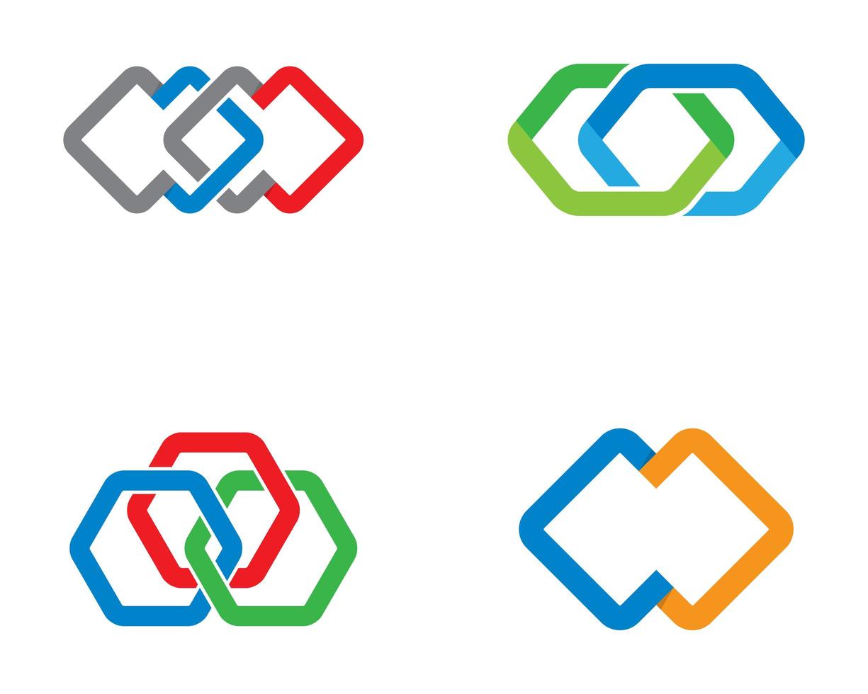 logotipos corporativos multicoloridos vetor