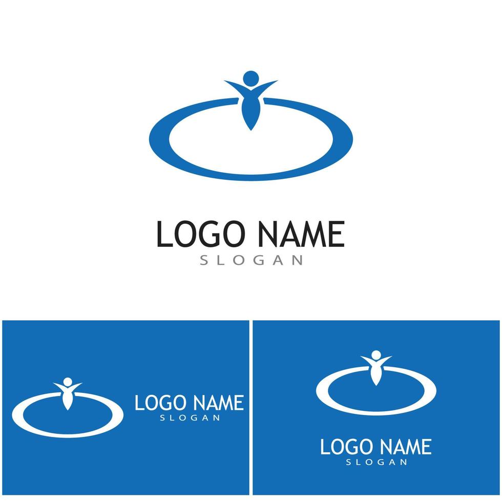 vetor de modelo de logotipo de adoção e cuidados comunitários