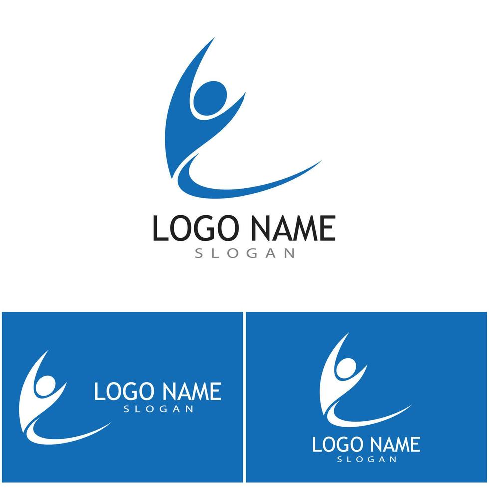 vetor de modelo de logotipo de adoção e cuidados comunitários