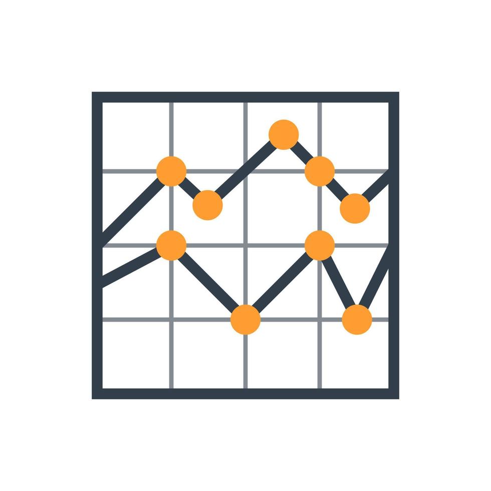 ícone de gráfico gráfico, vetor e ilustração.