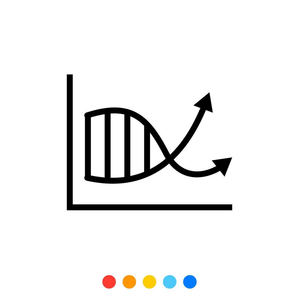 ícone de gráfico gráfico, vetor e ilustração.