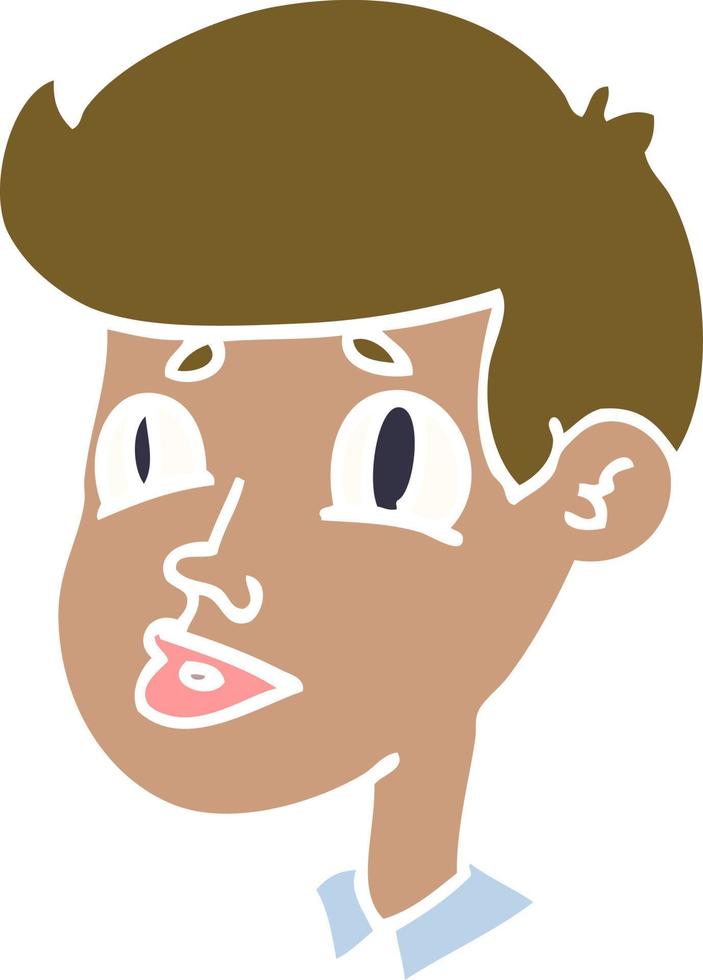 doodle de desenho animado de um rosto de menino vetor