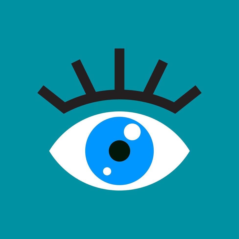 ilustrador de ícone de olho azul eps 10 isolado vetor