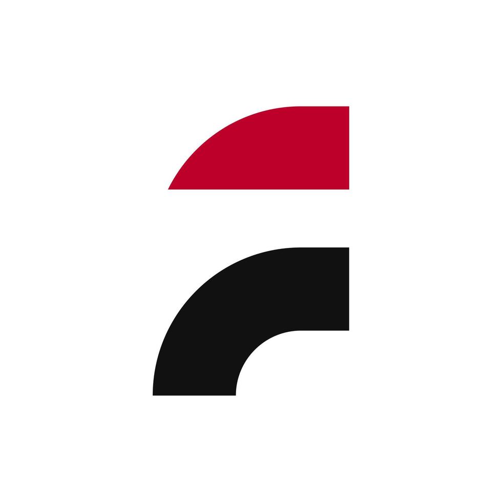 modelo de design de logotipo simples letra f em fundo branco. logotipo moderno e profissional para sua marca vetor