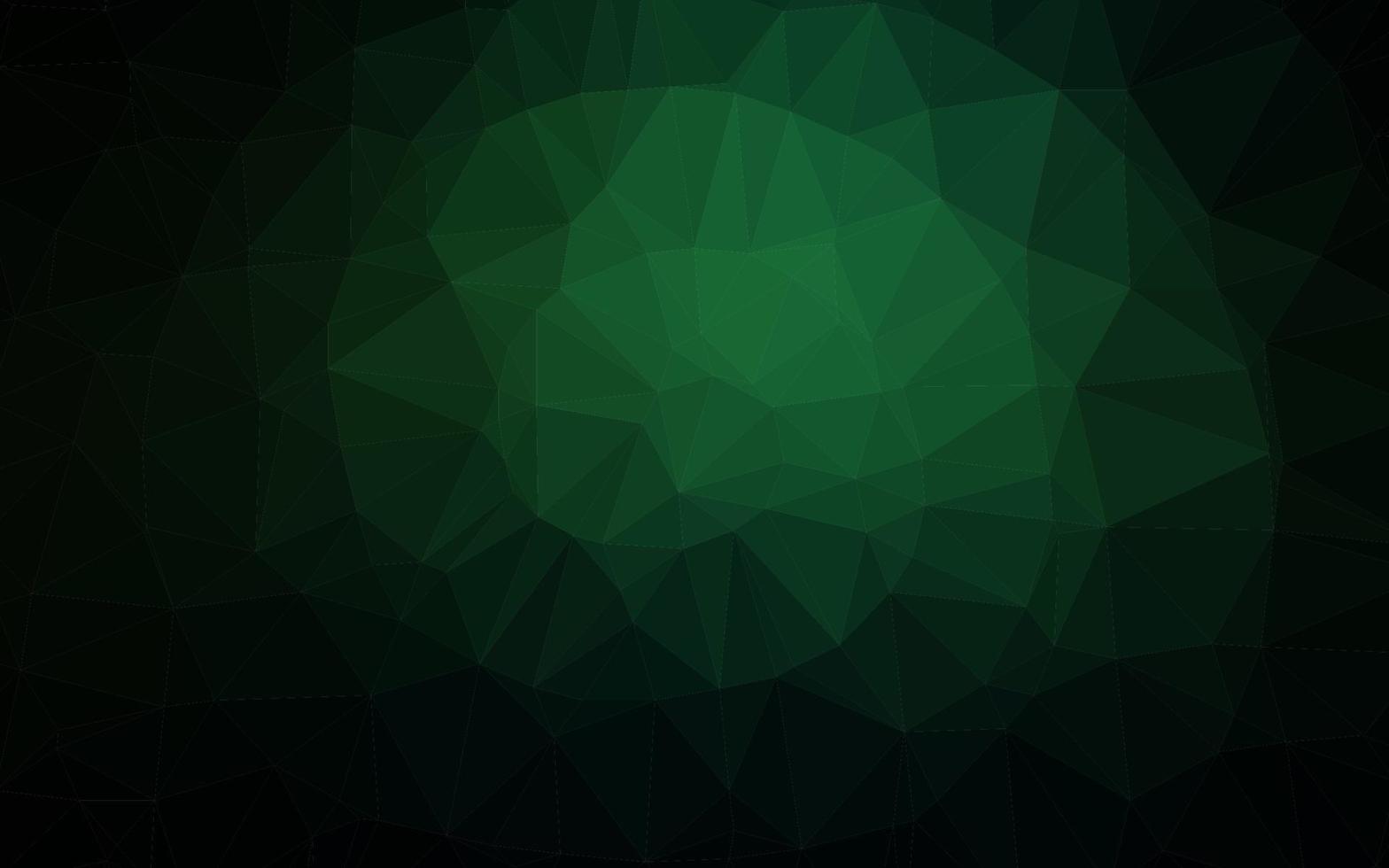 pano de fundo abstrato do polígono do vetor verde escuro.