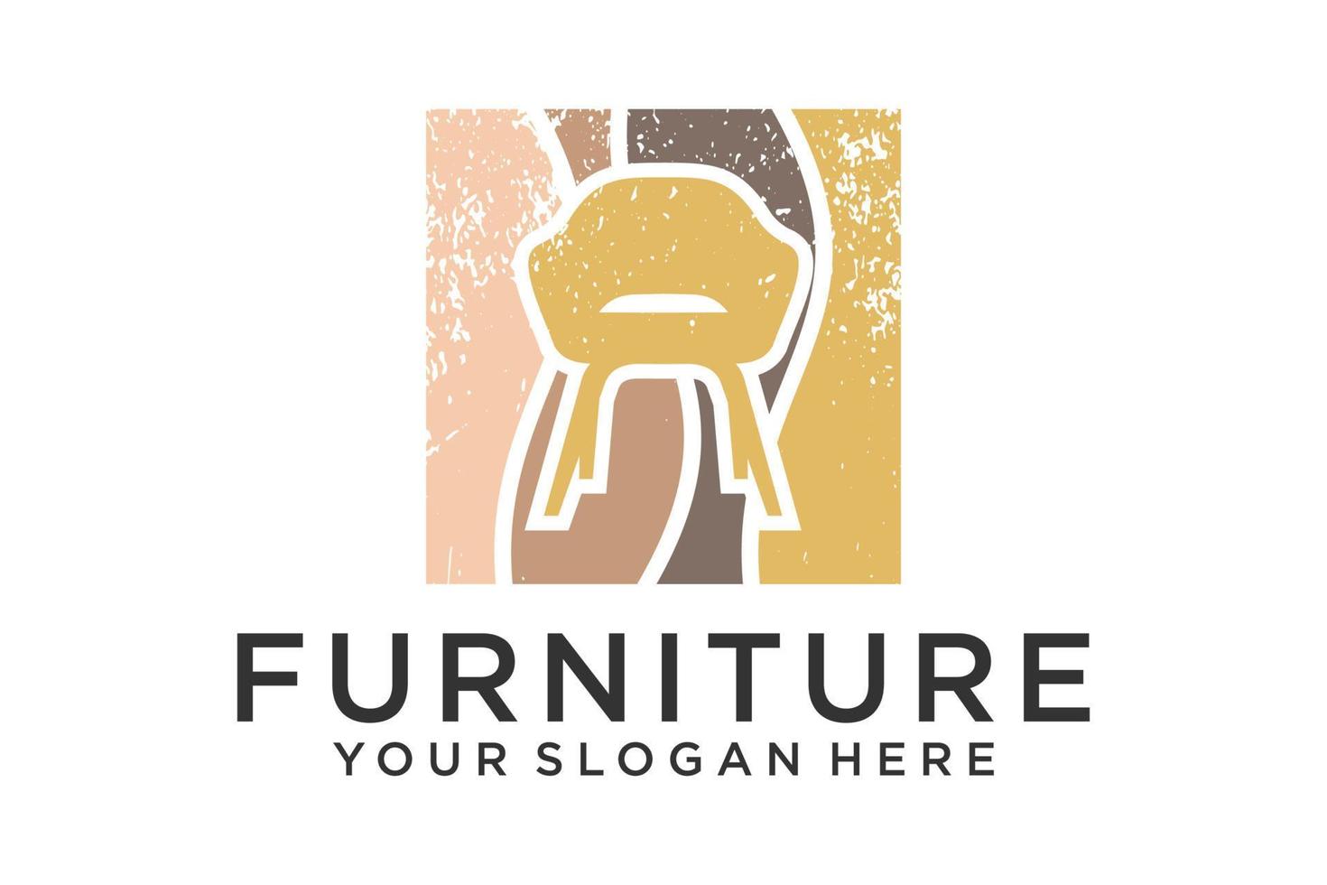 cadeiras de design de logotipo de móveis, sofás, móveis domésticos, eletrodomésticos para lojas de móveis vetor
