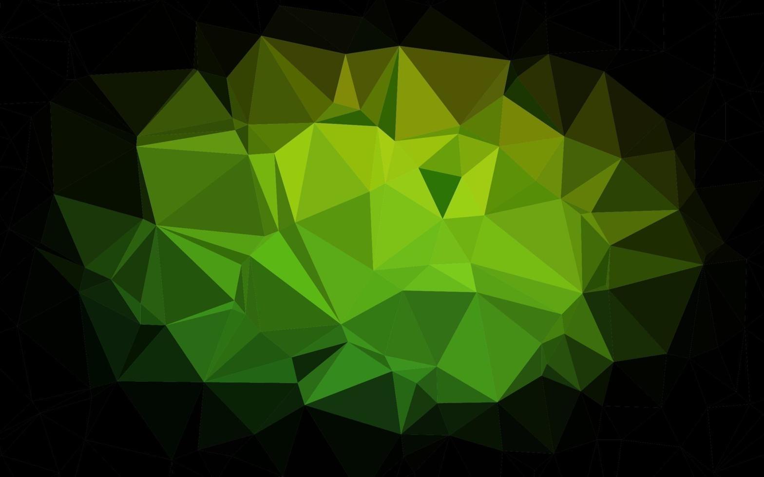 luz verde vetor brilhando modelo triangular.