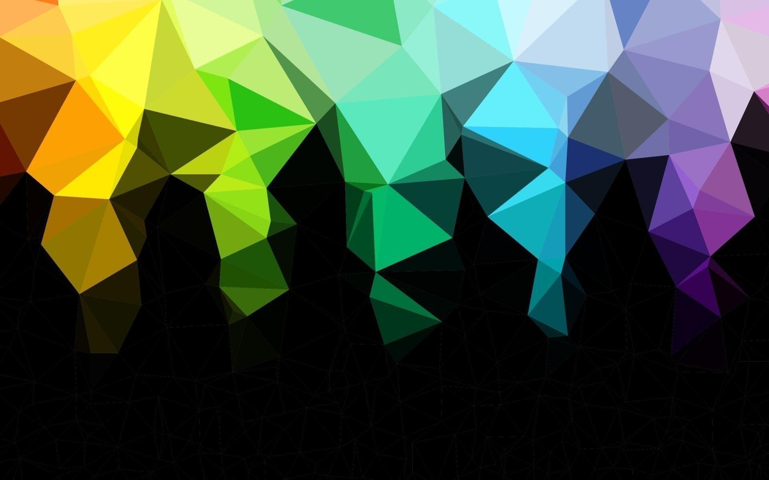 modelo de mosaico de triângulo de vetor de arco-íris multicolorido claro.