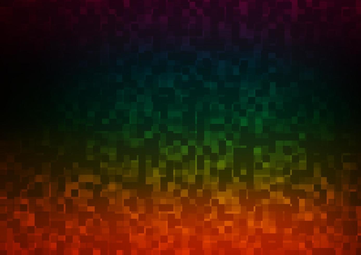 layout de vetor de arco-íris multicolorido escuro com linhas, retângulos.