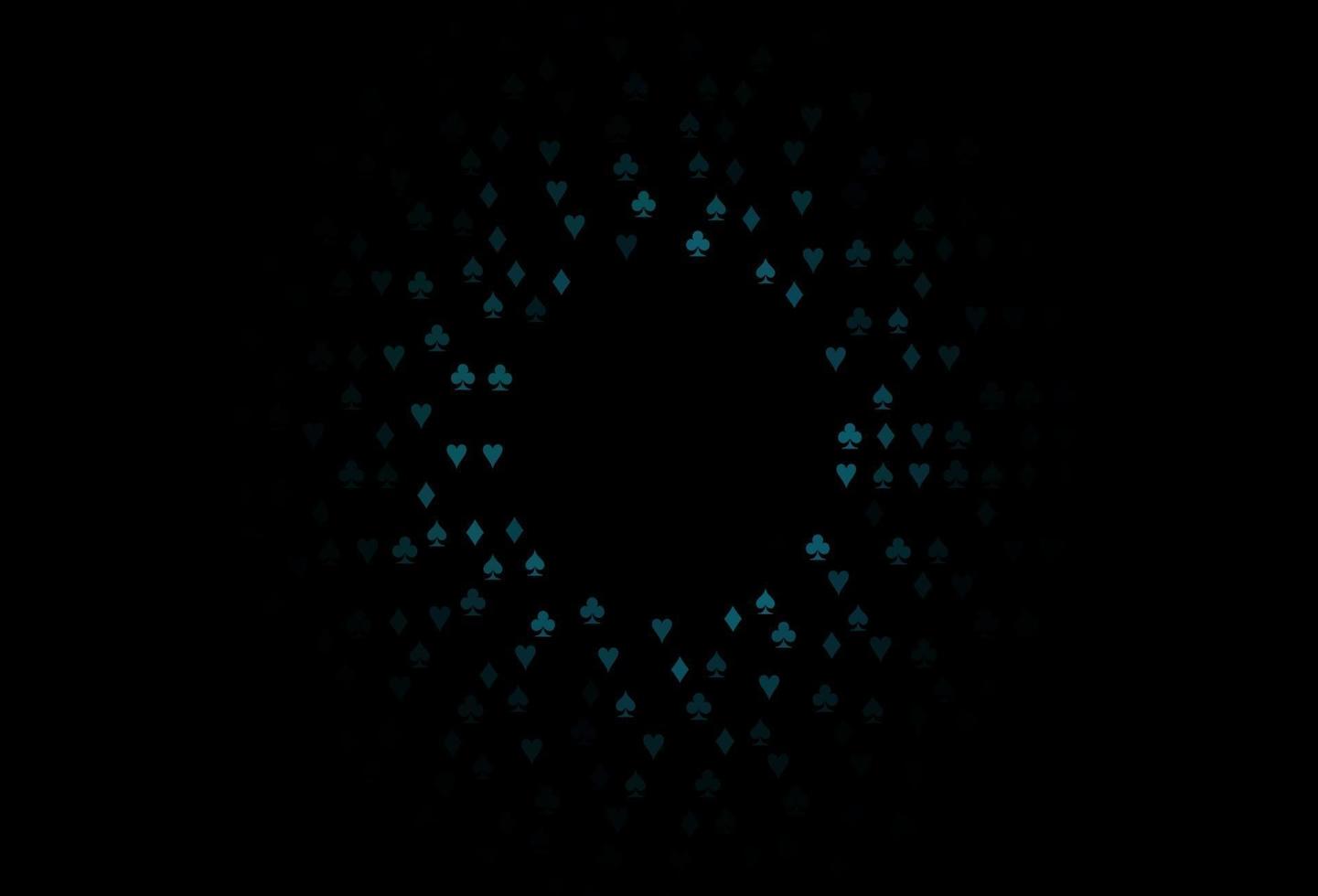 modelo de vetor azul escuro com símbolos de pôquer.