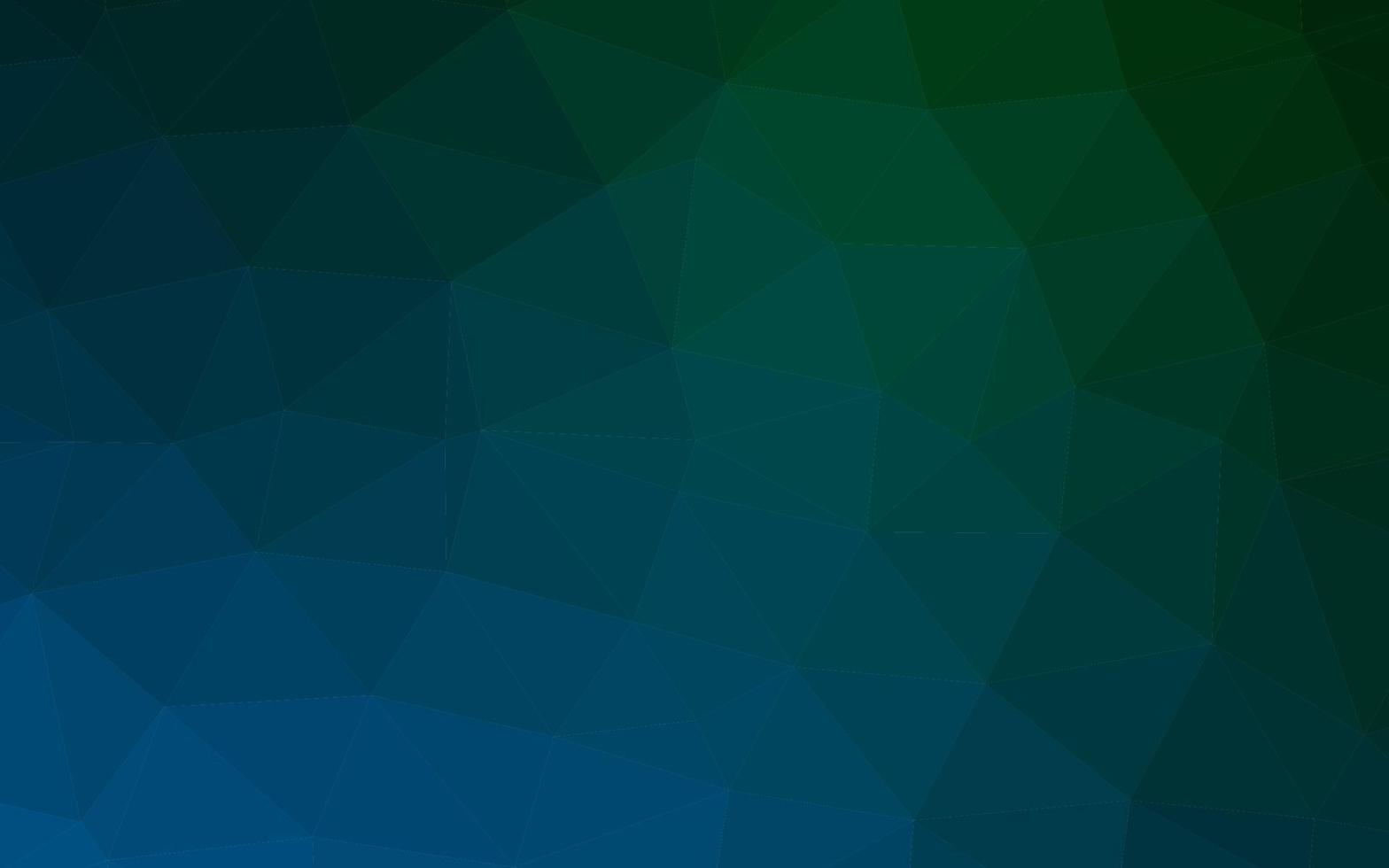 textura de triângulo embaçado de vetor azul escuro, verde.