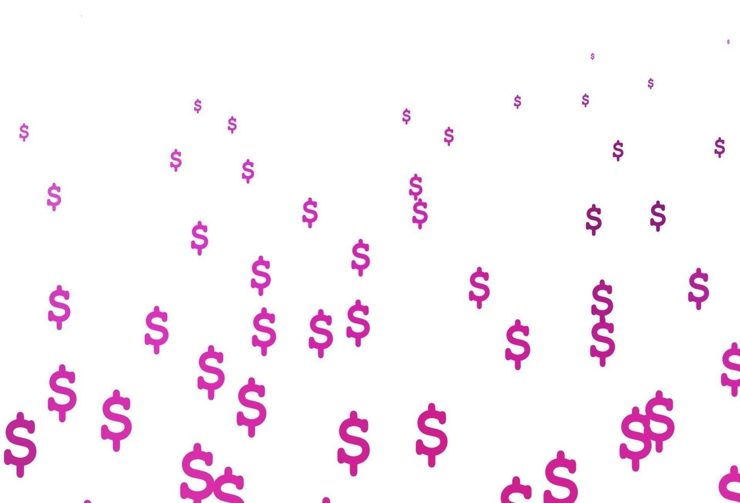 luz de fundo vector rosa com dólar.