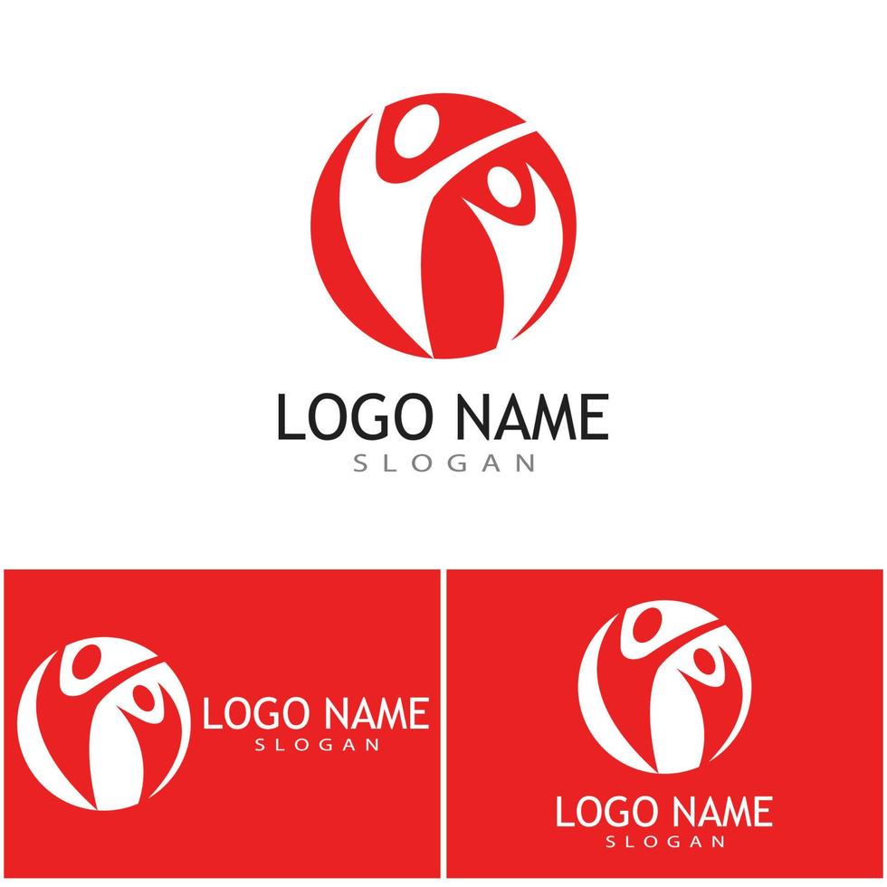 vetor de modelo de logotipo de adoção e cuidados comunitários