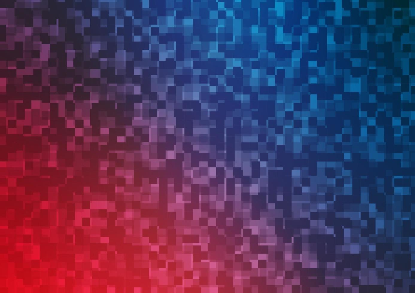 luz azul, modelo de vetor vermelho com cristais, retângulos.