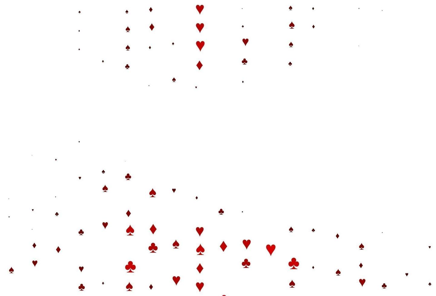 textura vector vermelho claro com cartas de jogar.