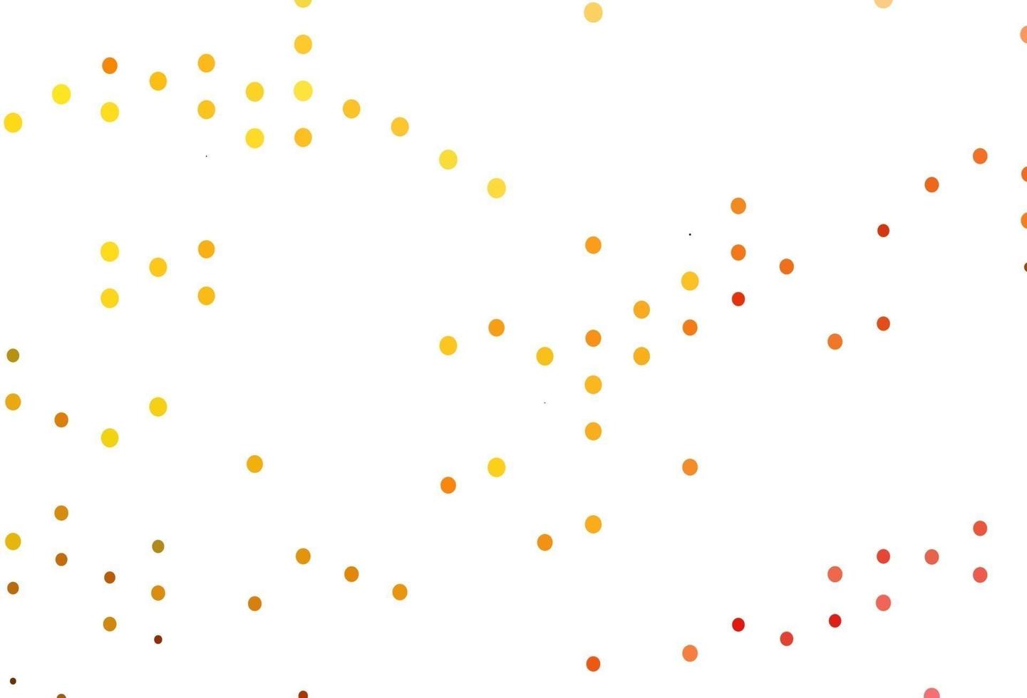 layout de vetor amarelo e laranja claro com formas de círculo.