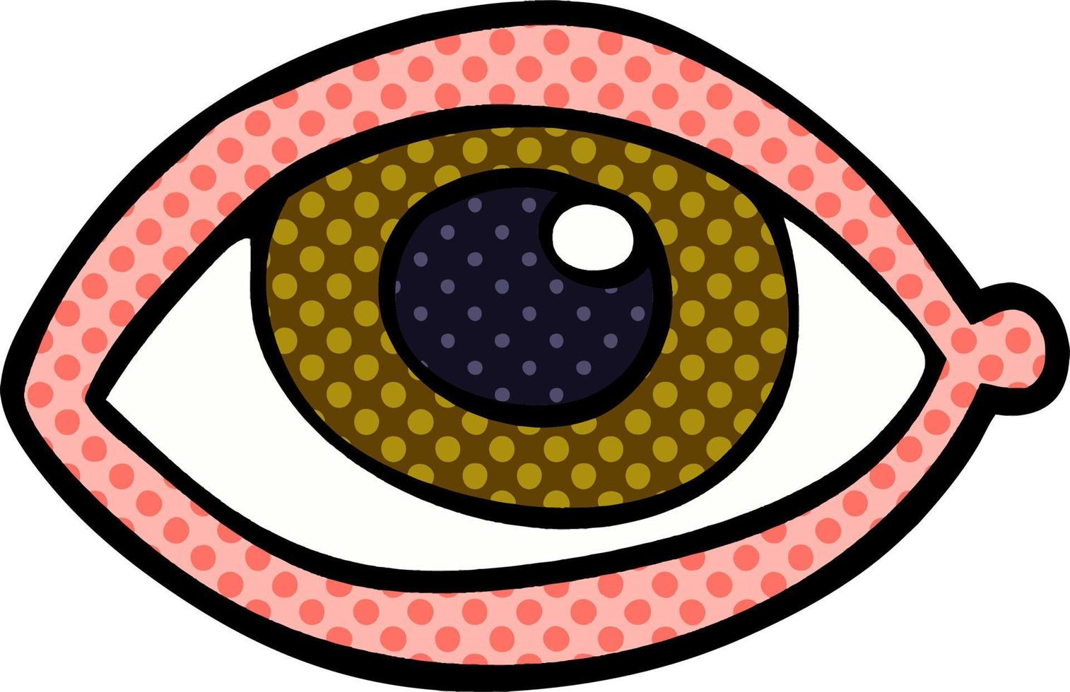 olho humano de desenho animado vetor