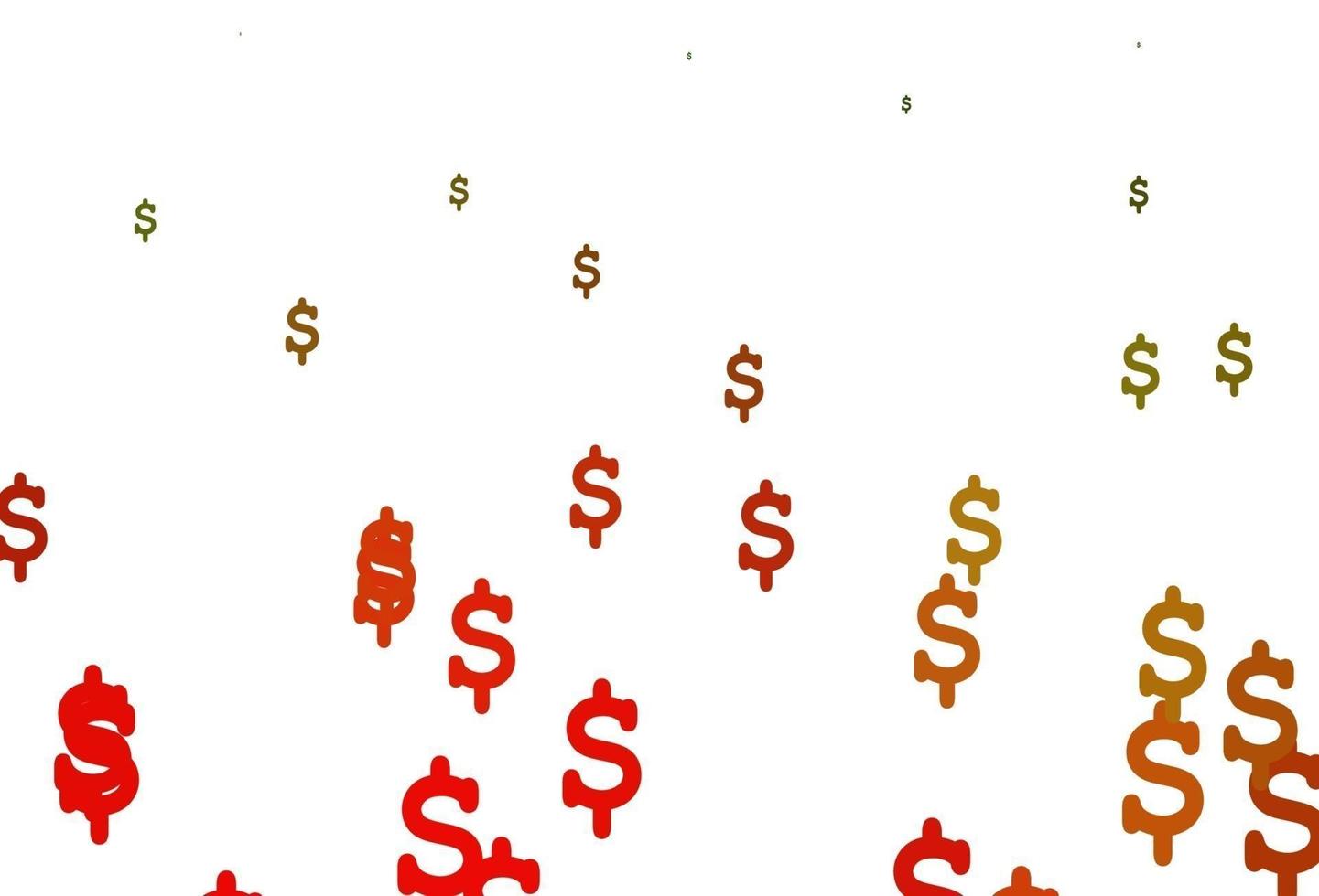 layout de vetor verde, vermelho claro com símbolos bancários.