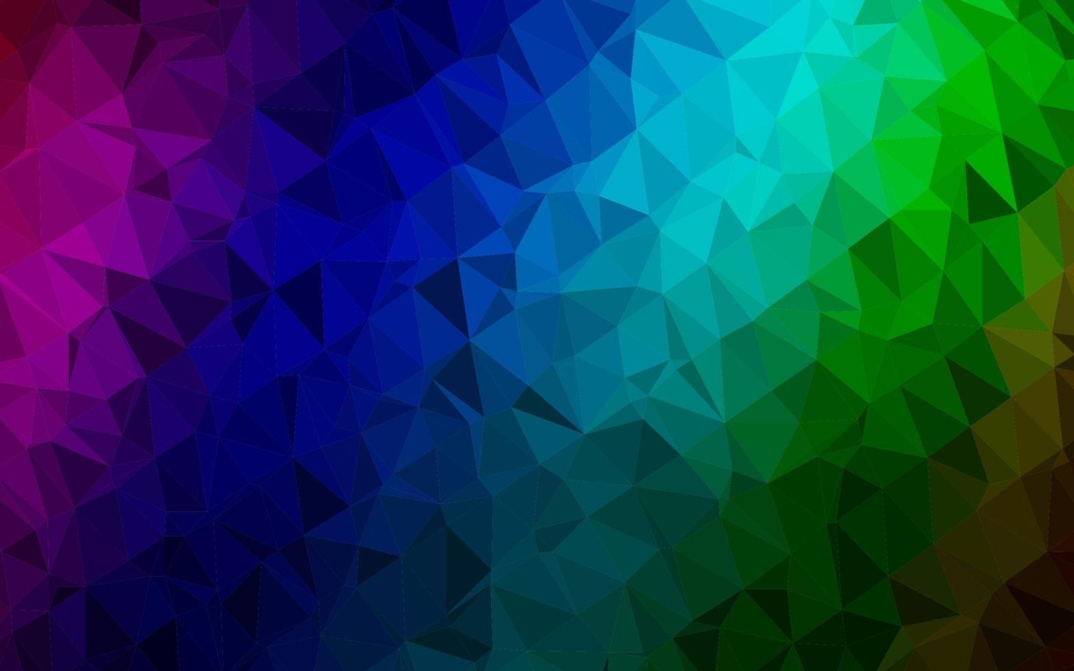 multicolor escuro, padrão poligonal de vetor de arco-íris.