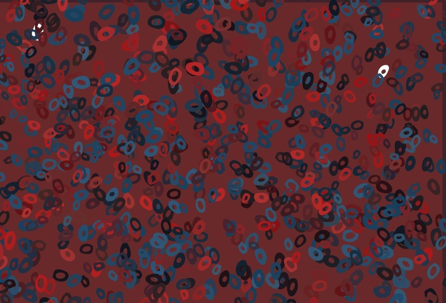 fundo vector azul e vermelho escuro com bolhas.