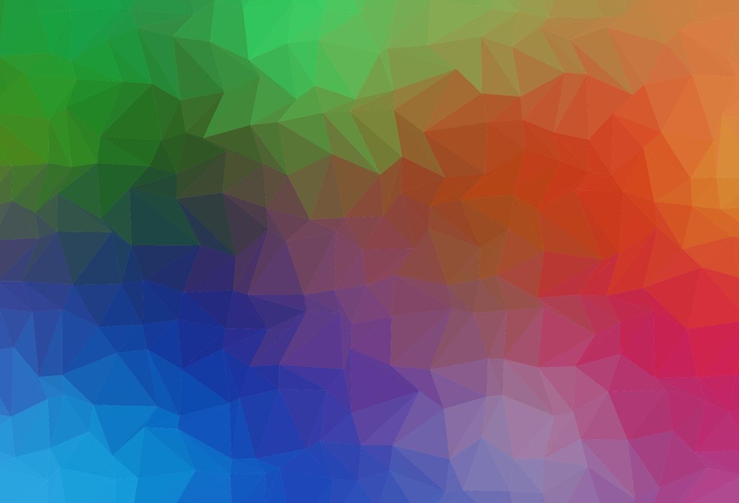 luz multicolor, layout de baixo poli do vetor do arco-íris.