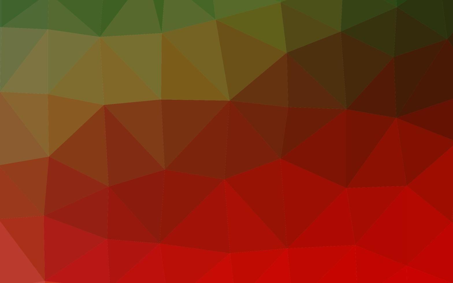 layout abstrato de polígono de vetor verde e vermelho claro.