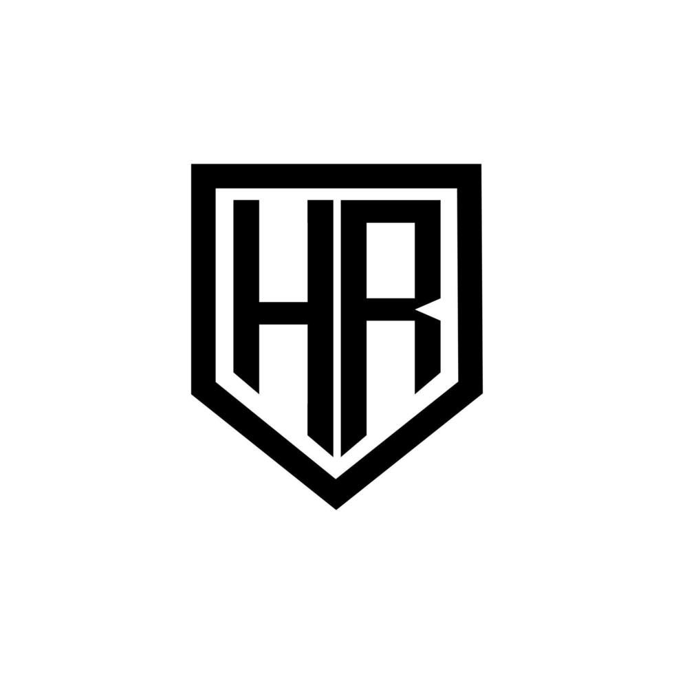 design de logotipo de carta hr com fundo branco no ilustrador. logotipo vetorial, desenhos de caligrafia para logotipo, pôster, convite, etc. vetor