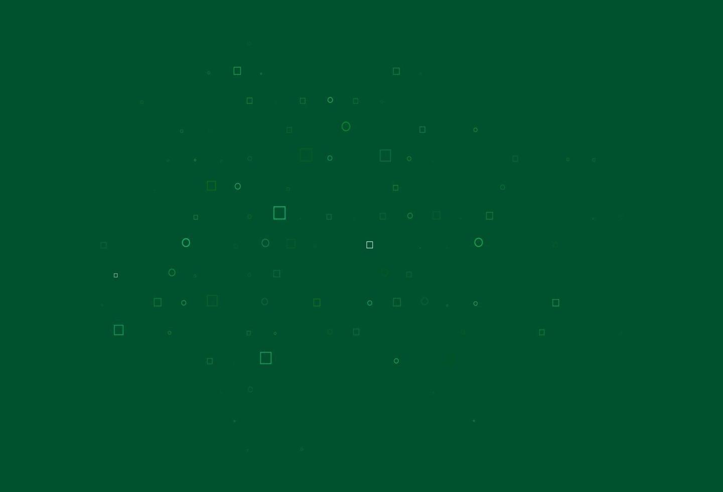 padrão de vetor azul, verde claro com esferas, quadrados.