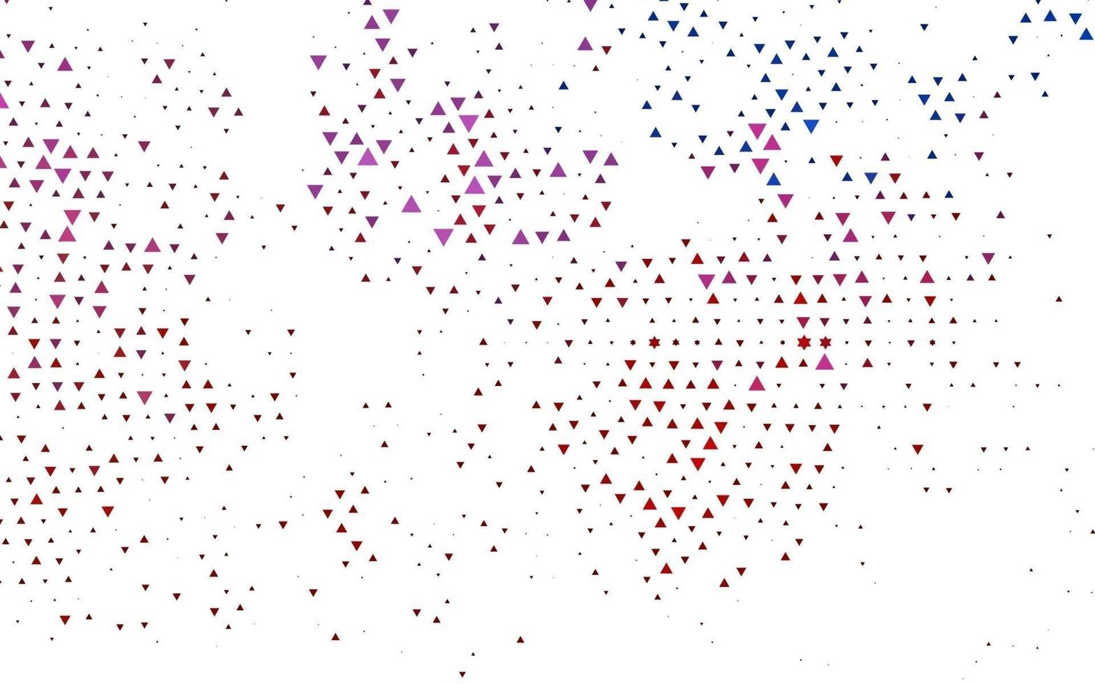 modelo de vetor azul claro, vermelho com cristais, triângulos.