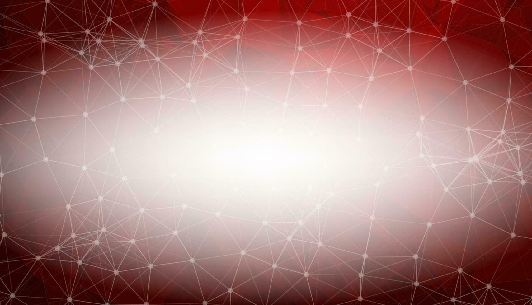 fundo abstrato espaço poligonal vermelho escuro com pontos e linhas de conexão. estrutura de conexão e formação científica. design futurista de hud. vetor