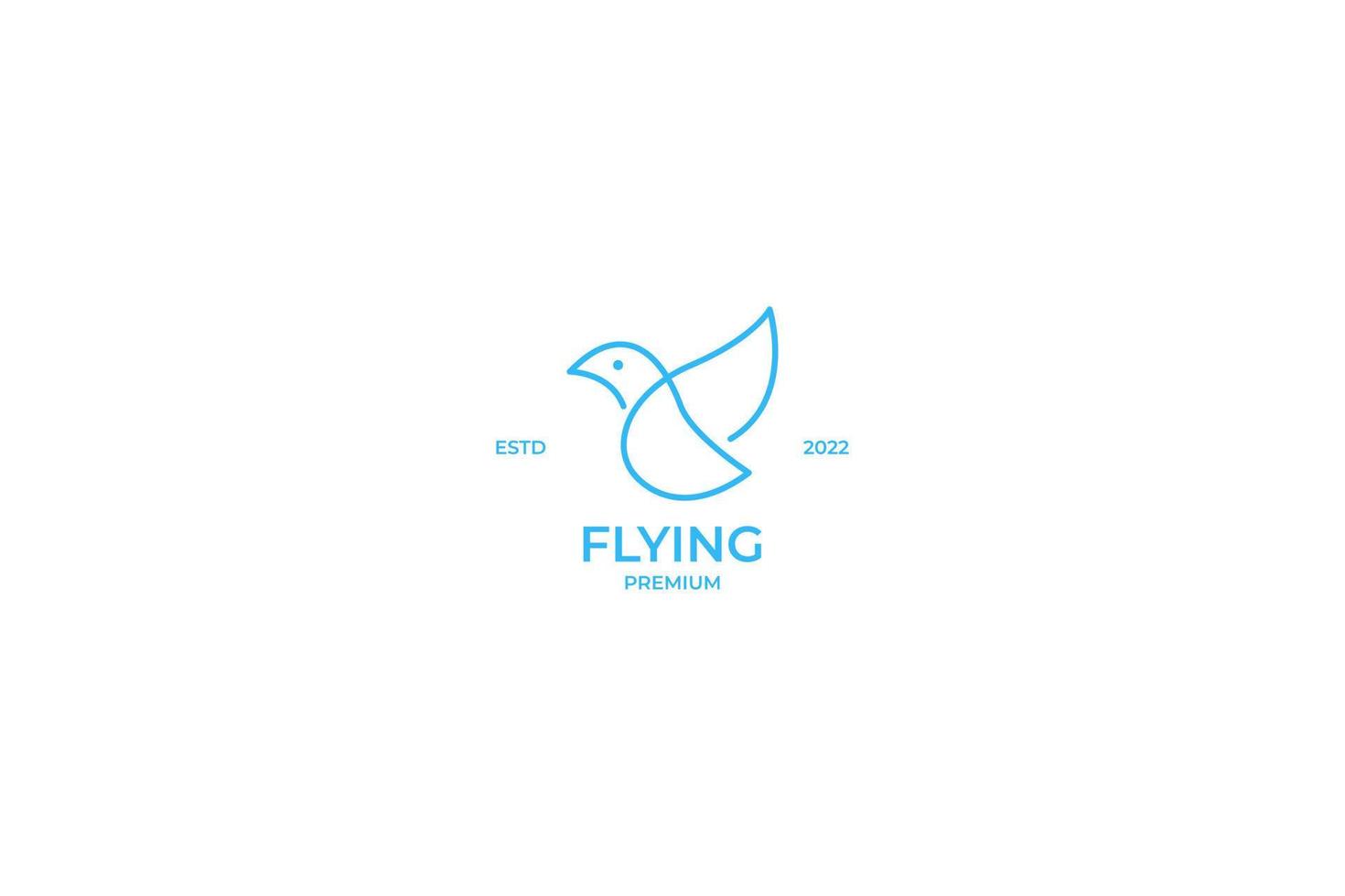 ideia de ilustração vetorial de design de logotipo de pássaro voador plano vetor