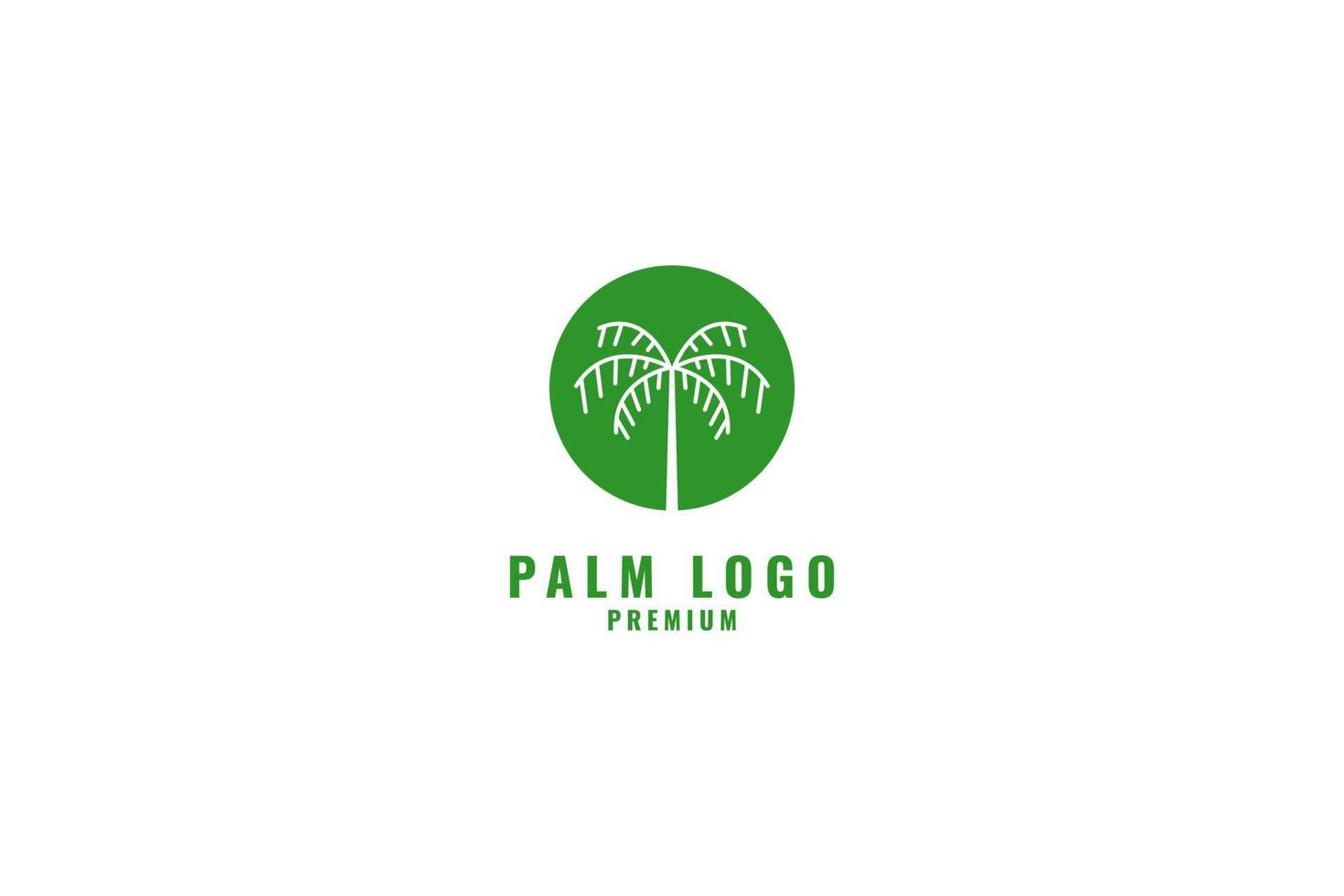 ideia de ilustração vetorial de design de logotipo de palma vetor