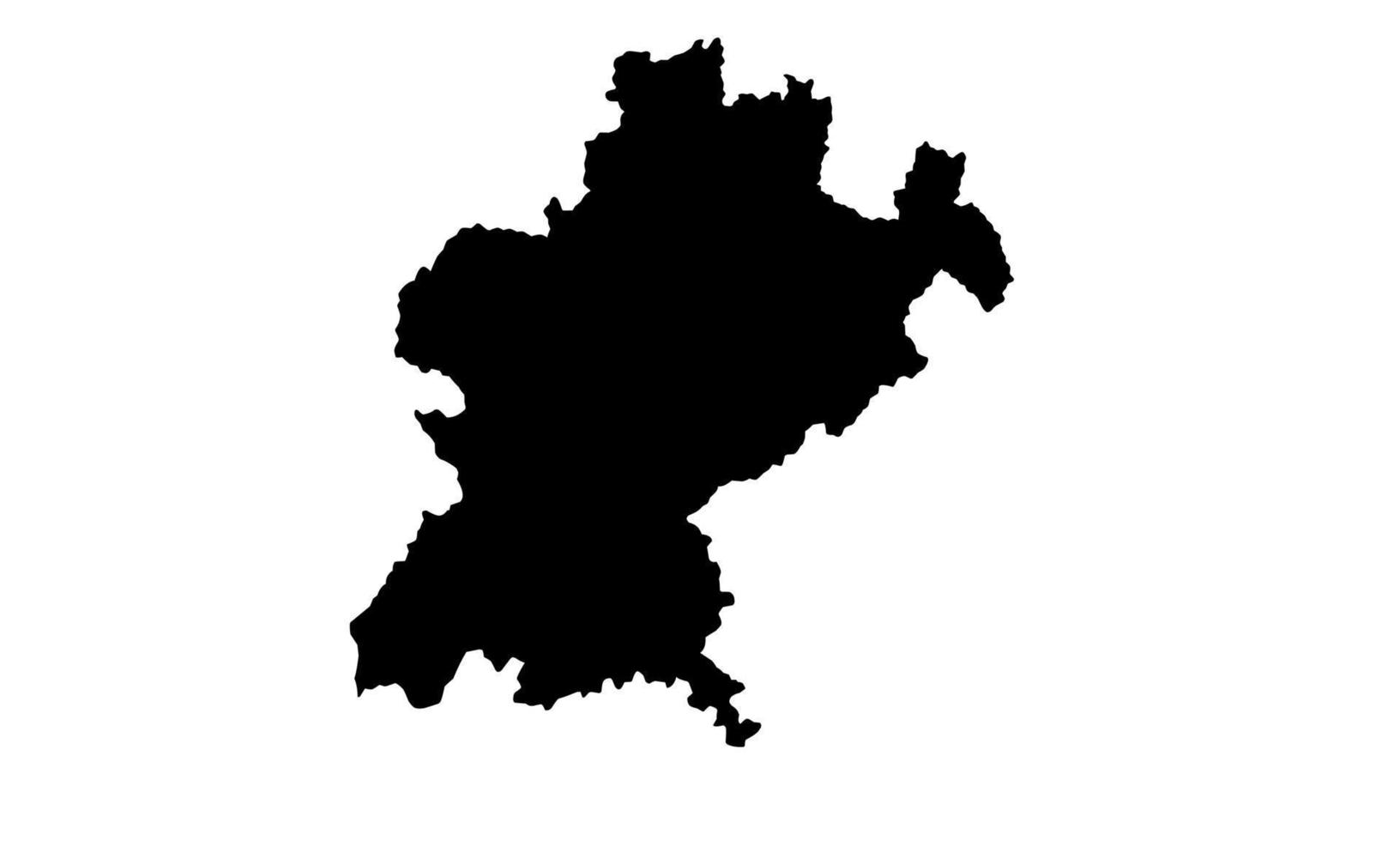 silhueta preta do mapa de santarem no fundo branco vetor