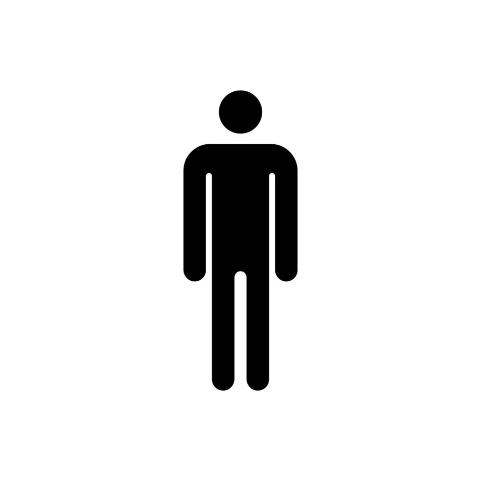 ícone de homem. sinal masculino para banheiro. menino wc pictograma para banheiro. símbolo de banheiro vetorial isolado vetor