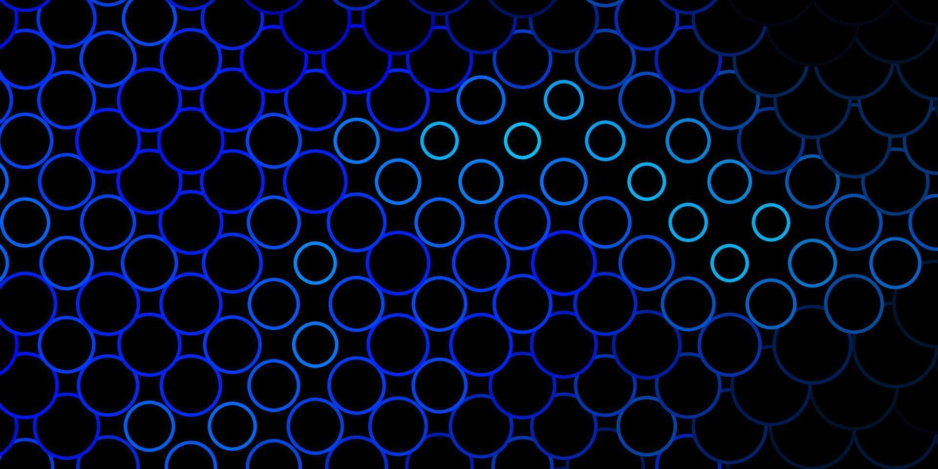 fundo vector azul escuro com círculos.