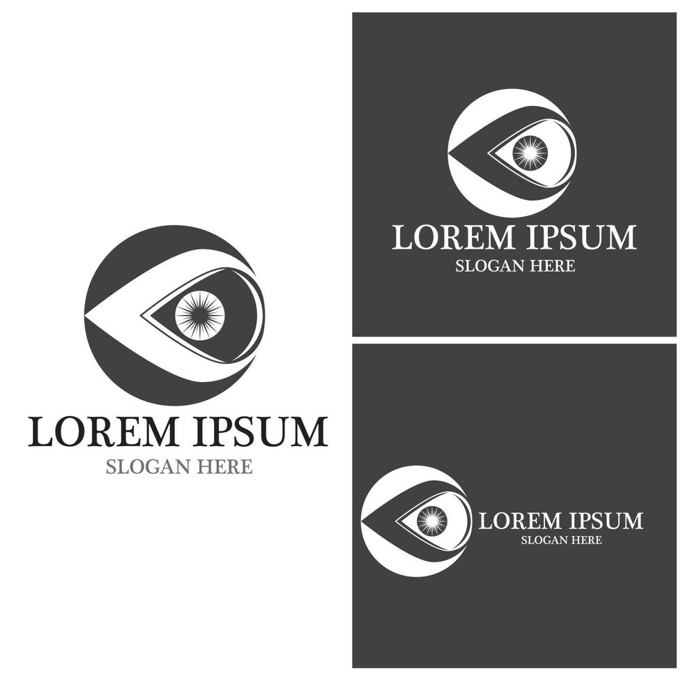 design de logotipo de vetor para cuidados com os olhos