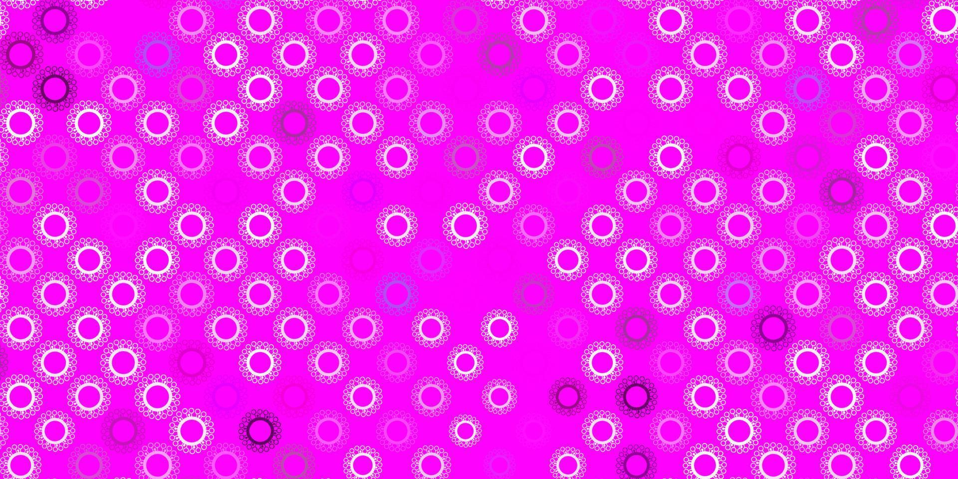 textura de vetor roxo, rosa claro com símbolos de doença.