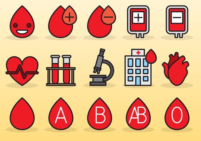 Ícones de movimentação de sangue vetor