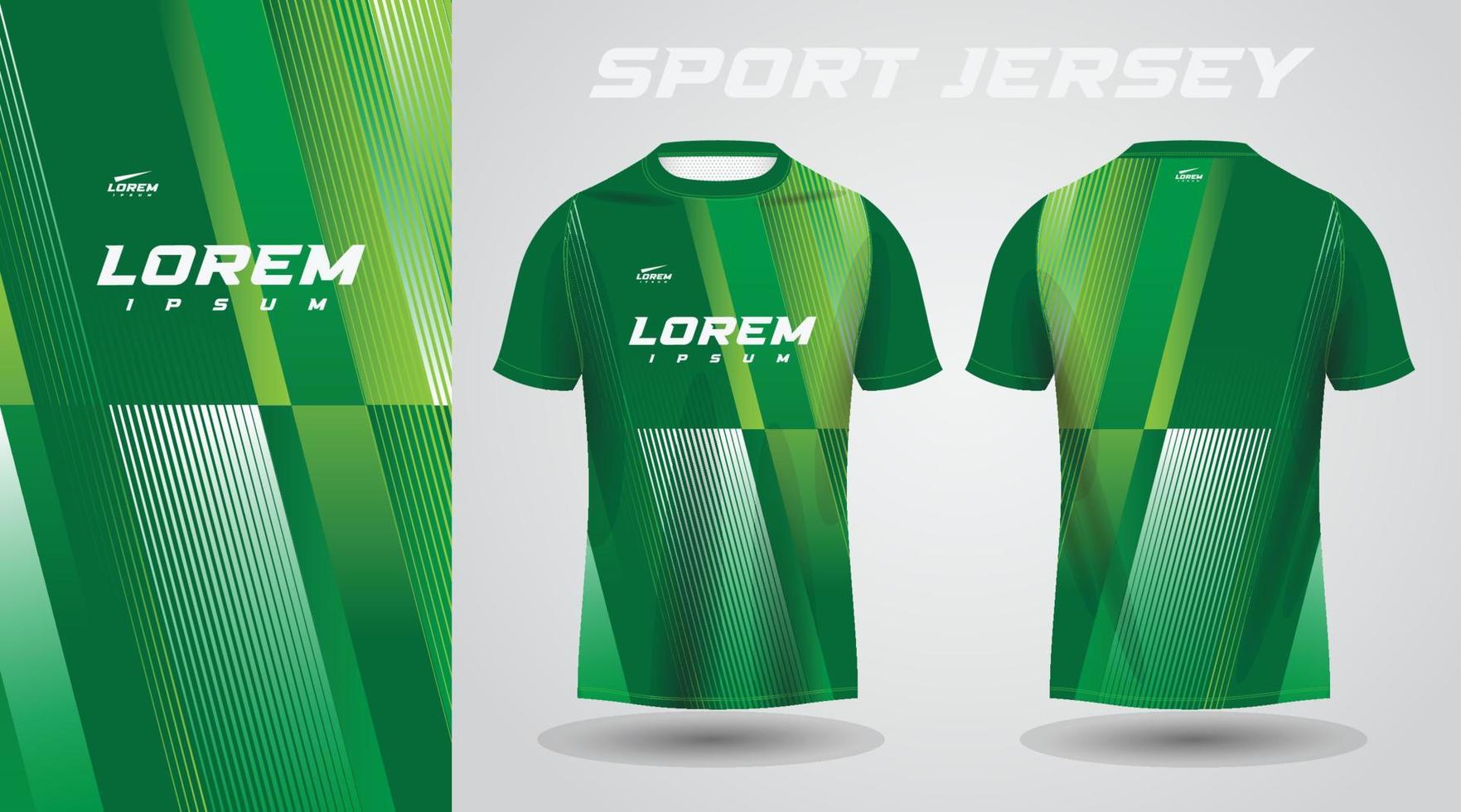 design de camisa esportiva de camisa verde vetor