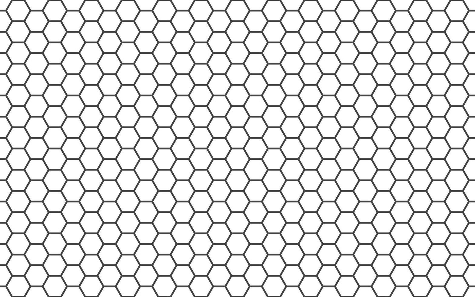 fundo de arte de linha de favo de mel. padrão sem emenda de colmeia simples. ilustração em vetor de símbolo de textura plana geométrica. hexágono, sinal hexagonal ou ícone de célula. colmeia de abelhas, cor preto e branco.